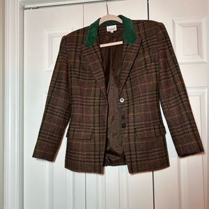 Vintage 80s Moda Intl plaid blazer